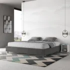 Lit double 200x200 cm recouvert de microfibre, fabriqué en Italie - Athlete Viadurini