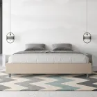 Lit double 200x200 cm revêtu de similicuir, fabriqué en Italie - Athlete Viadurini