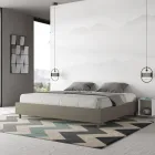 Lit double 200x200 cm revêtu de similicuir, fabriqué en Italie - Athlete Viadurini