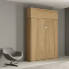 Lit double escamotable vertical avec unité murale - Magicompare Viadurini