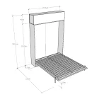 Lit double escamotable vertical avec unité murale - Magicompare Viadurini