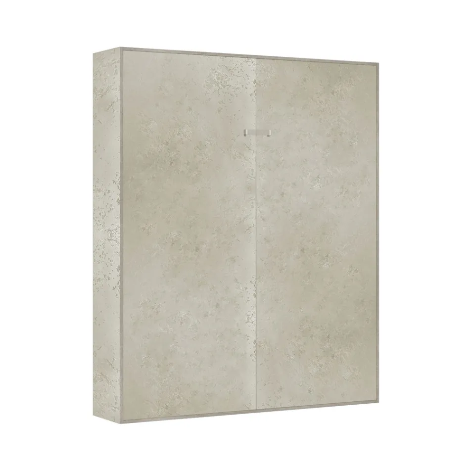 Lit double escamotable vertical en différentes finitions - Magicompare Viadurini