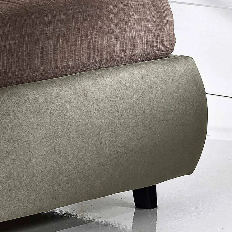 Lit double avec boîte de rangement avec un pic 160x190 / 200 cm Nina Viadurini