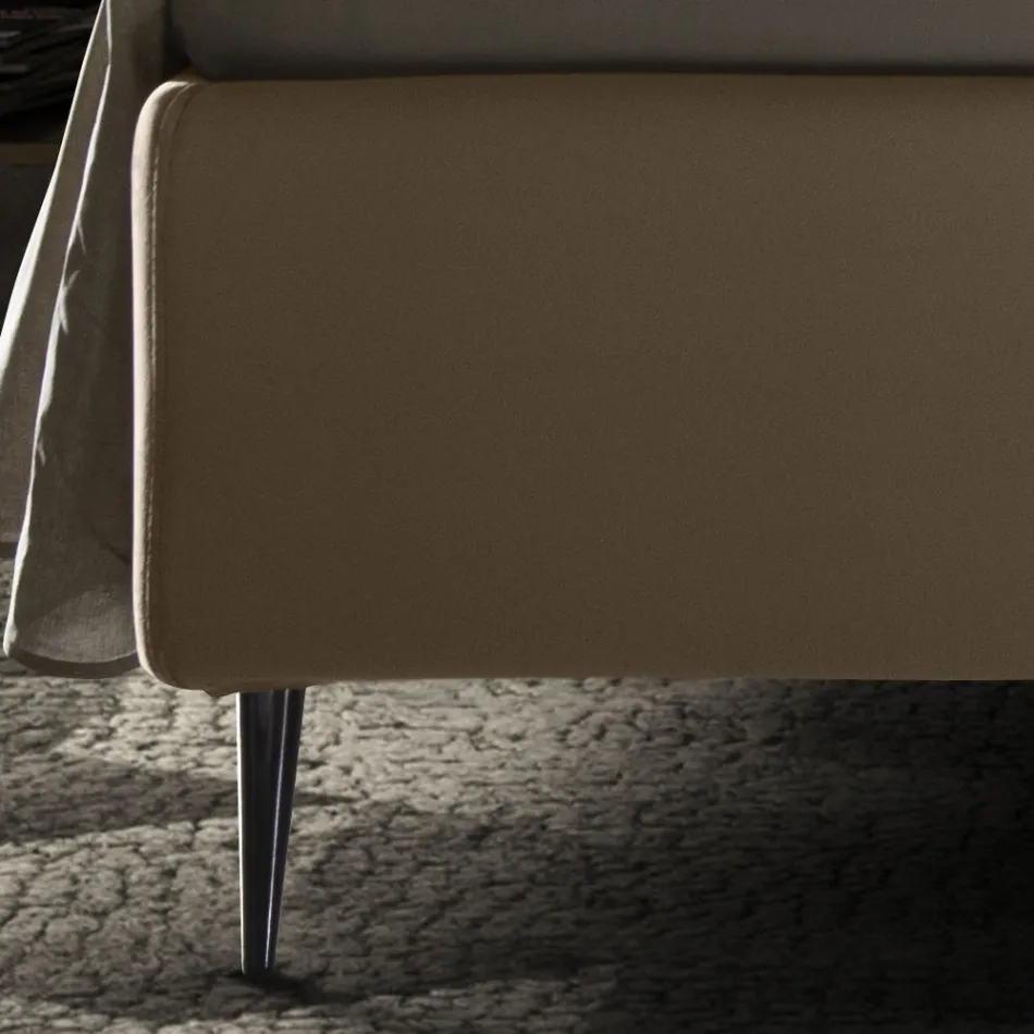 Lit double avec coffre de rangement et sommier 160x190 Made in Italy - Sallie Viadurini