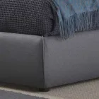 Lit double avec boîte rembourrée en tissu Corolle by Bolzan Viadurini