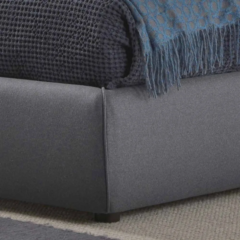 Lit double avec boîte rembourrée en tissu Corolle by Bolzan Viadurini