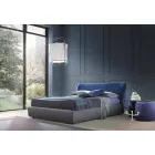Lit double avec boîte rembourrée en tissu Corolle by Bolzan Viadurini