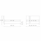 Lit double avec tiroir rembourré en éco-cuir Made in Italy - Paolo Viadurini