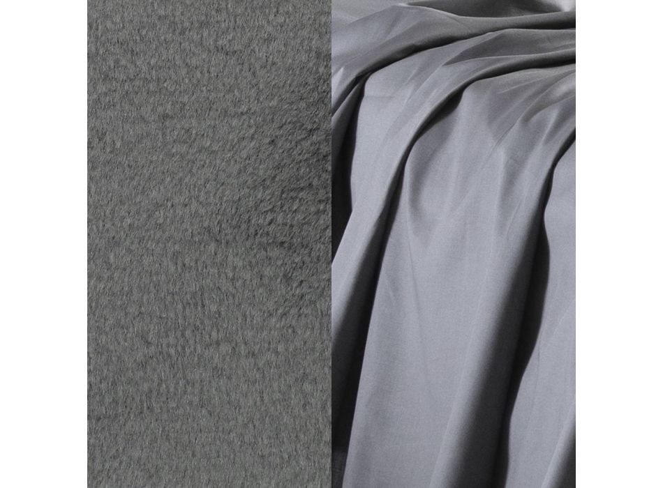 Lit double avec parure de lit en coton Made in Italy - Sallie Viadurini