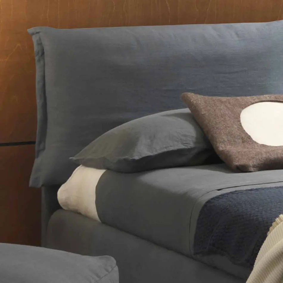 Lit double avec rangement, design contemporain Iorca Bolzan Viadurini