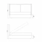 Lit double avec rangement, design moderne, Kate by Bolzan Viadurini