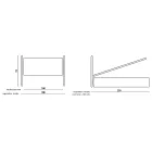 Lit double avec rangement en option, 2 tables de chevet et matelas - Fiuto Viadurini