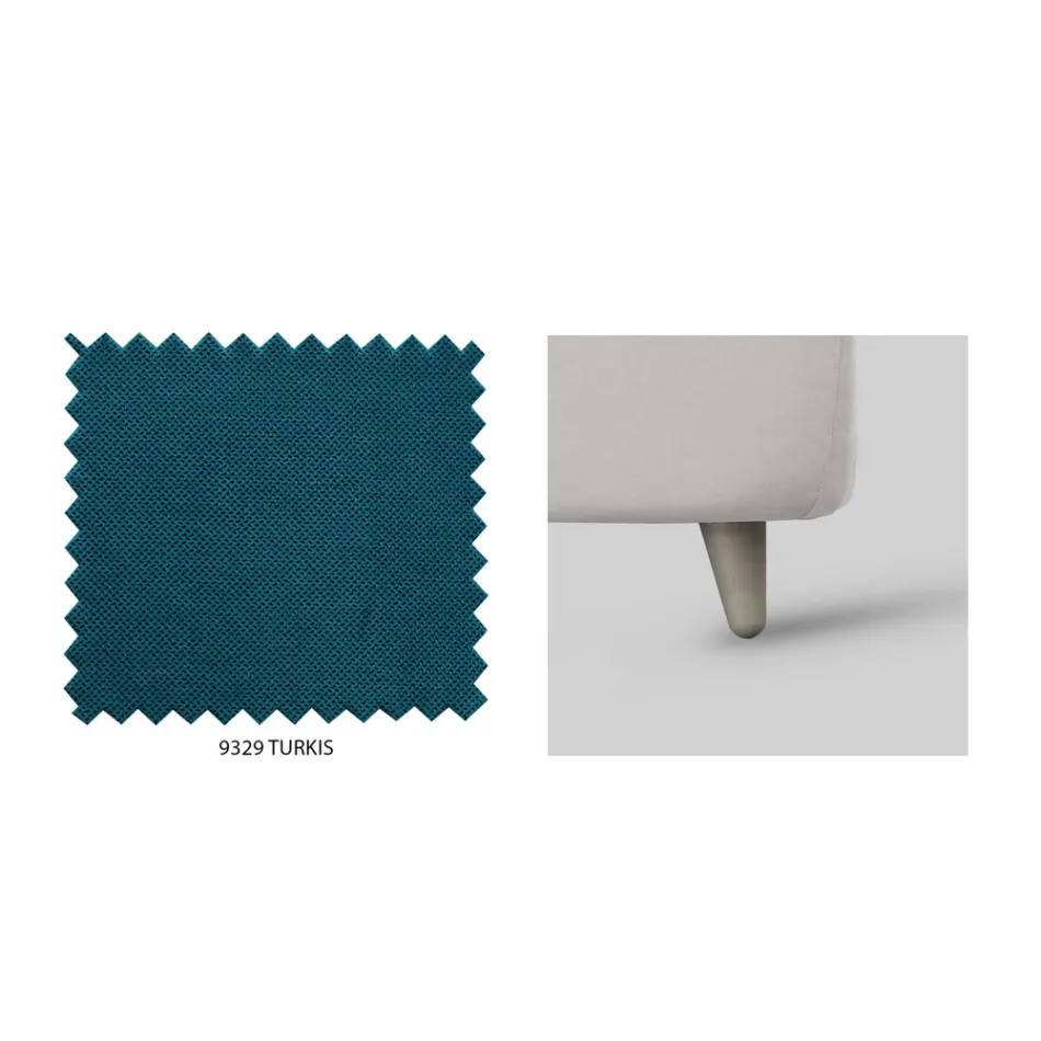 Lit Double avec Rangement et Pieds en Option Fabriqué en Italie - Birba Viadurini