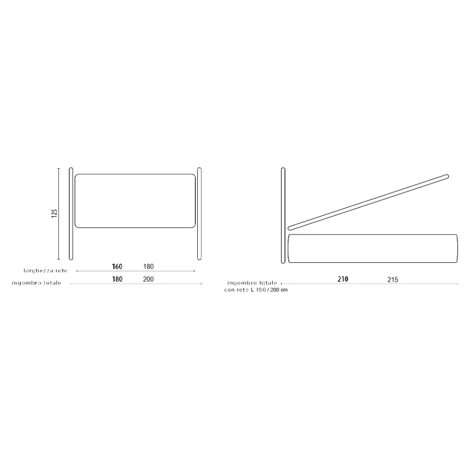 Lit double avec rangement en option fabriqué en Italie - Ciccio Viadurini