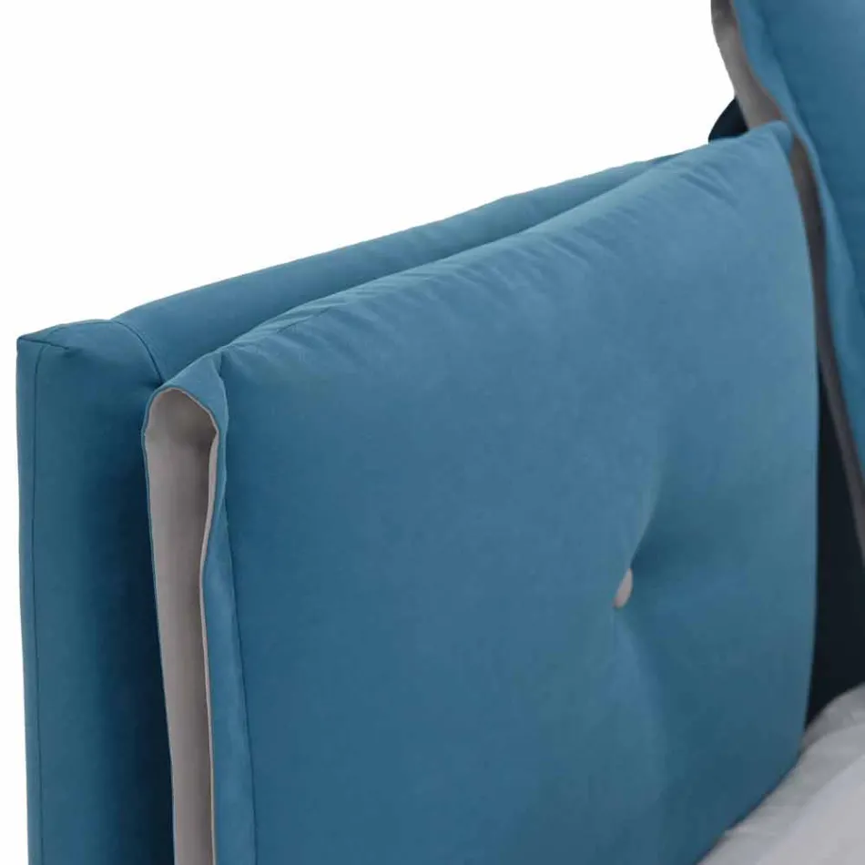 Lit double avec conteneur recouvert de tissu Made in Italy - Renato Viadurini