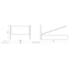 Lit double avec cadre de lit rembourré en différentes finitions Made in Italy - Design Viadurini