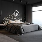 Lit double avec cadre de lit en fer Made in Italy - Pongo Viadurini
