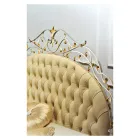 Lit double avec matelas, oreillers et 2 tables de chevet Made in Italy - Laki Viadurini