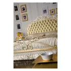 Lit double avec matelas, oreillers et 2 tables de chevet Made in Italy - Laki Viadurini