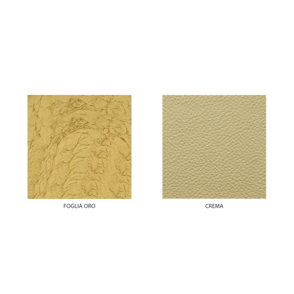 Lit double avec matelas, oreillers et 2 tables de chevet Made in Italy - Laki Viadurini