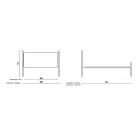 Lit double avec pied de lit assorti, matelas et 2 tables de chevet - Nebbia Viadurini