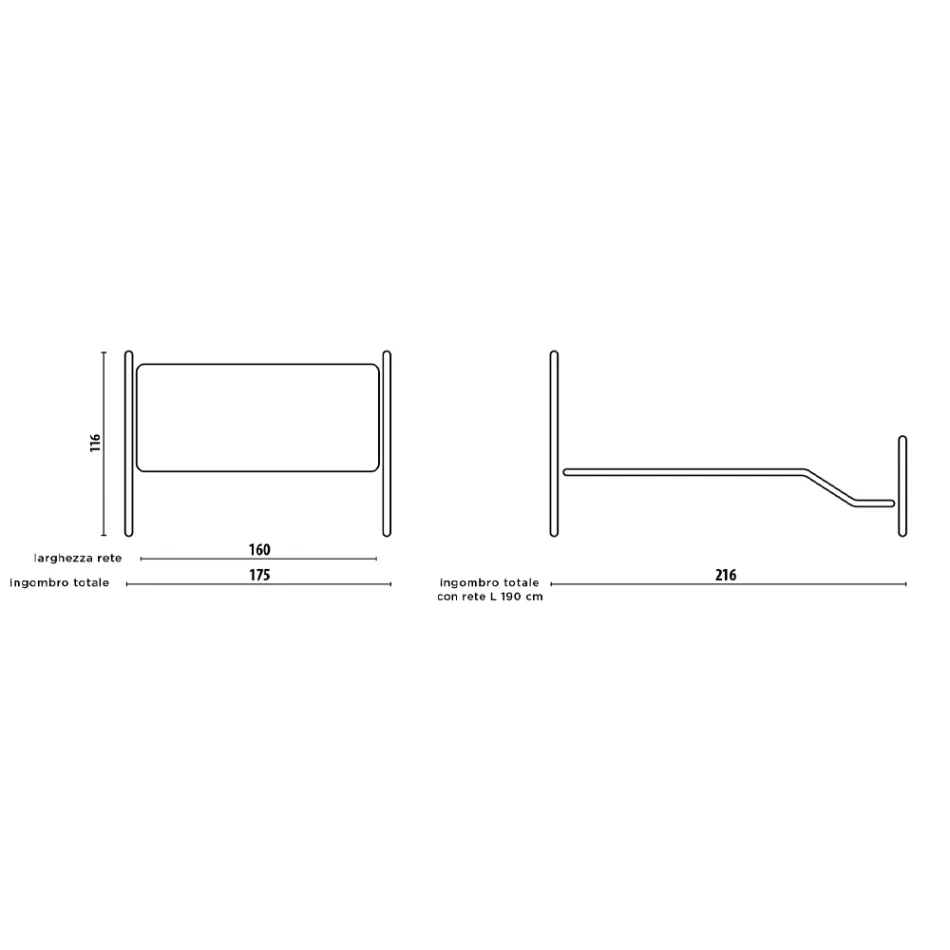 Lit double avec pied de lit en différentes finitions Made in Italy - Finition Viadurini