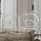 Lit double avec pied de lit en différentes finitions Made in Italy - Naturel Viadurini