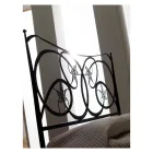 Lit double avec pied de lit en différentes finitions Made in Italy - Naturel Viadurini