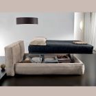 Lit double avec sommier et meuble de rangement en option Made in Italy - Ribelle Viadurini