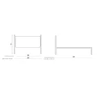 Lit double avec tête de lit et cadre de lit en fer Made in Italy - Finition Viadurini