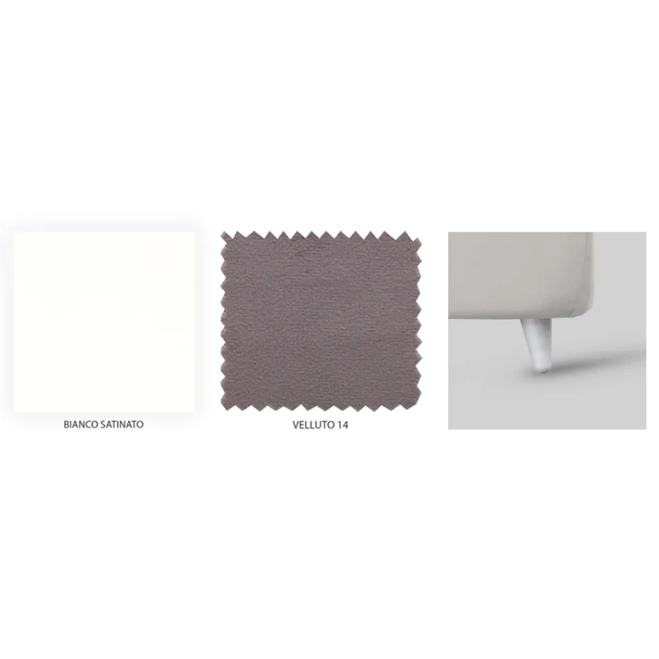 Lit double avec tête de lit en fer et coussins Made in Italy - Peter Viadurini