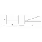 Lit double avec tête de lit en fer et coussins Made in Italy - Peter Viadurini