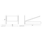 Lit double avec tête de lit en fer et cadre de lit rembourré Made in Italy - Kenzo Viadurini