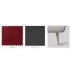 Lit double avec tête de lit en fer et cadre de lit rembourré Made in Italy - Kenzo Viadurini