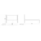 Lit double avec tête de lit en fer tubulaire Made in Italy - Kenzo Viadurini