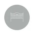 Lit double avec tête de lit en fer tubulaire Made in Italy - Kenzo Viadurini