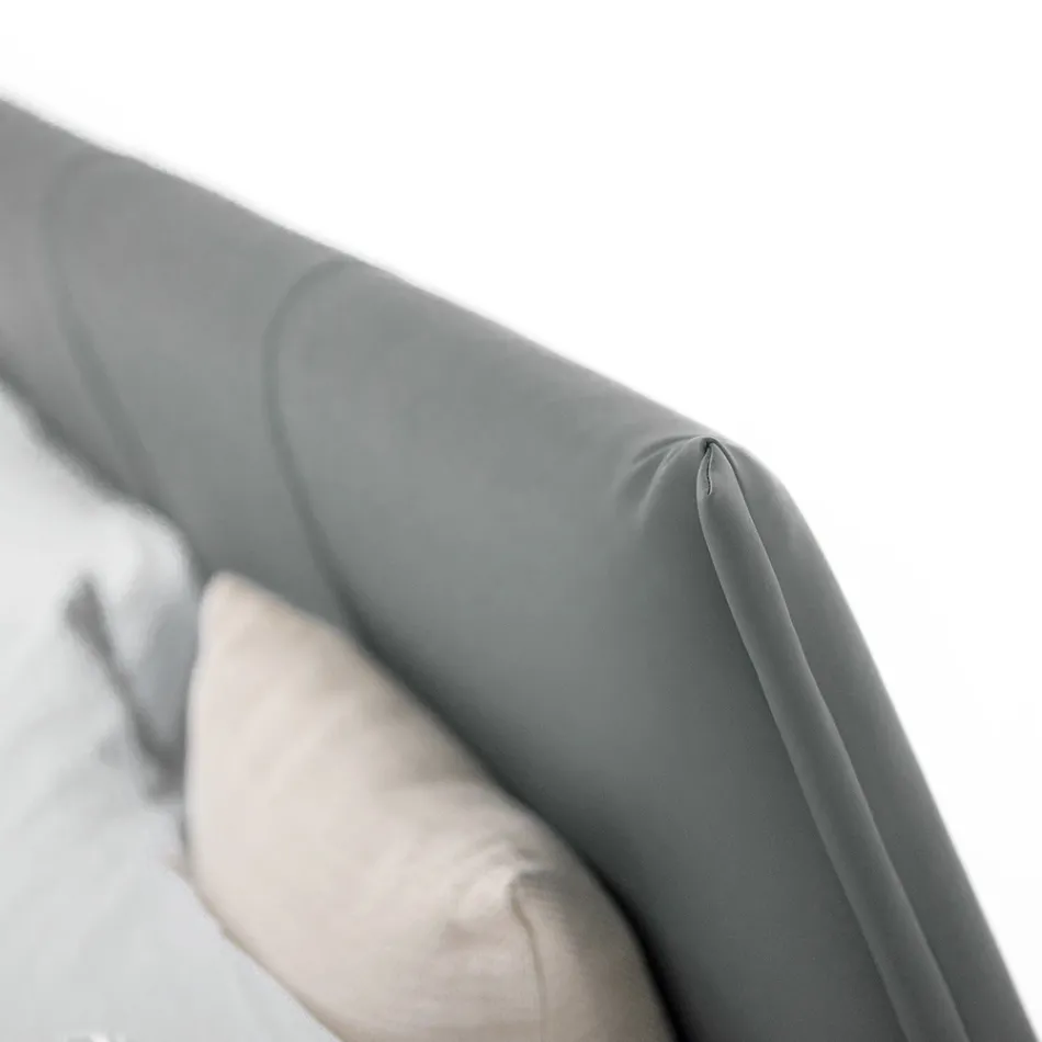 Lit Double Design de Luxe en Eco-Cuir ou Tissu Fabriqué en Italie – Generus Viadurini