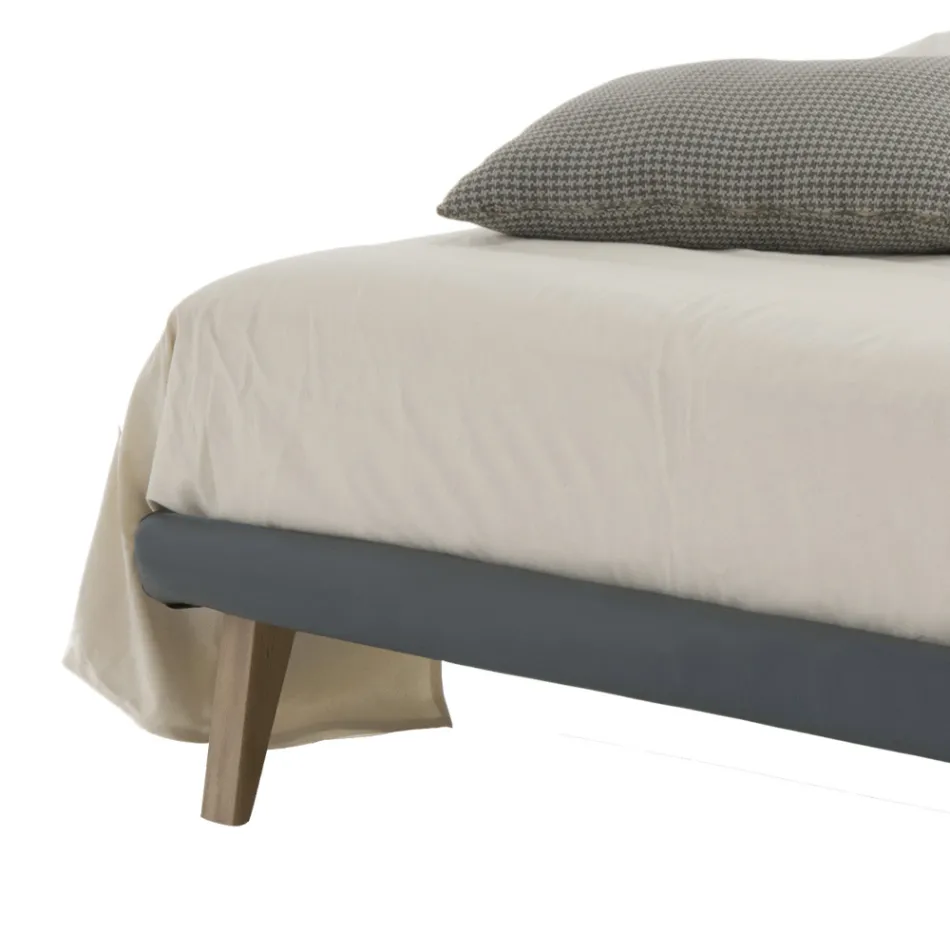 Lit Double Design de Luxe en Eco-Cuir ou Tissu Fabriqué en Italie – Generus Viadurini