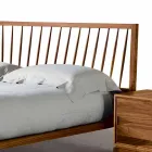 Lit double design 160x200cm avec base Alain en noyer massif Viadurini