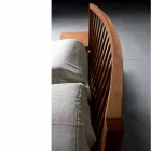 Lit double design 160x200cm avec base Alain en noyer massif Viadurini