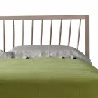 Lit double design 160x200cm avec base Alain en noyer massif Viadurini