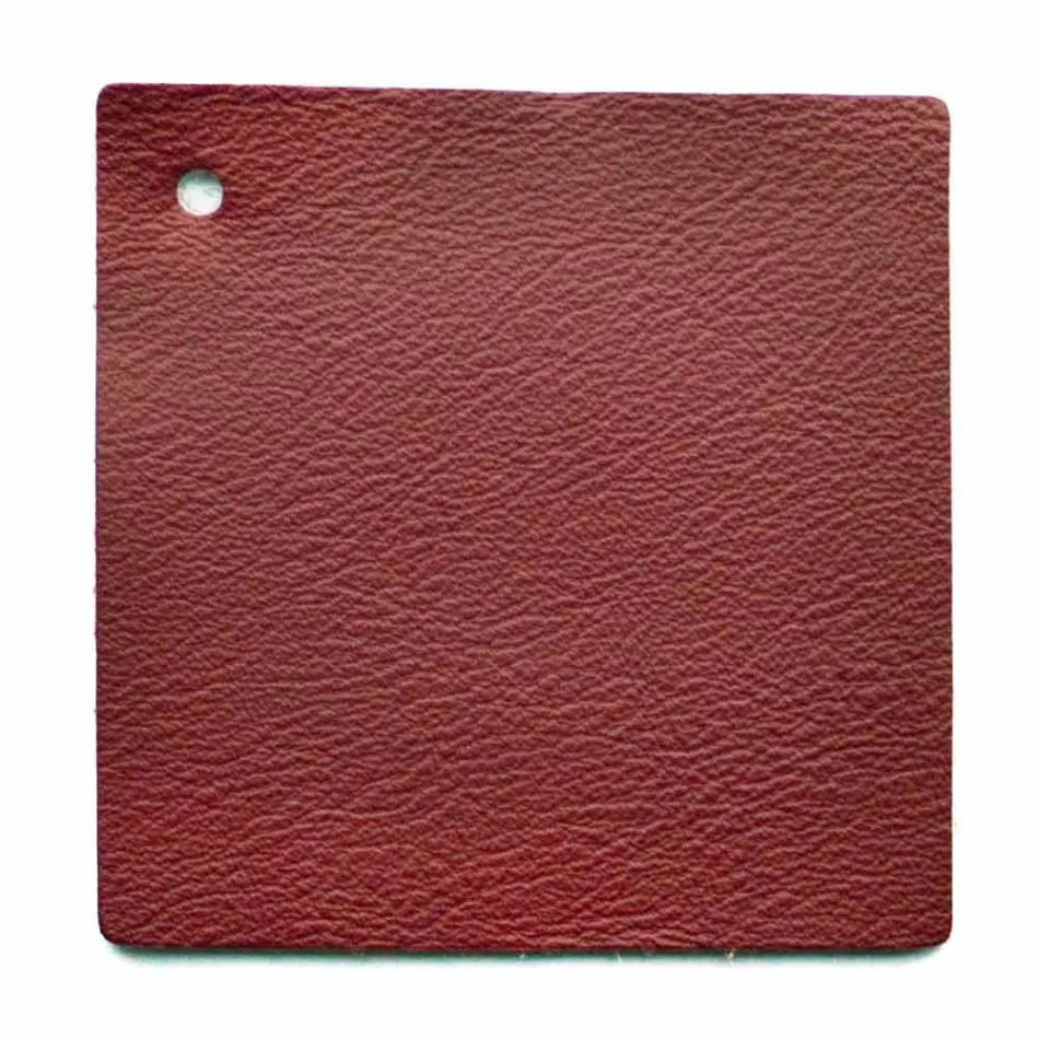 Lit double design avec tête de lit rembourrée en cuir Menardo Viadurini