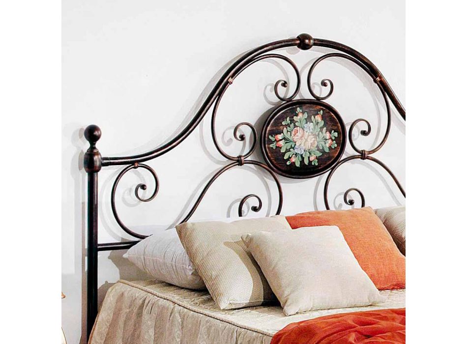 lit double avec forgé la conception de fer artisanat Alexa Viadurini
