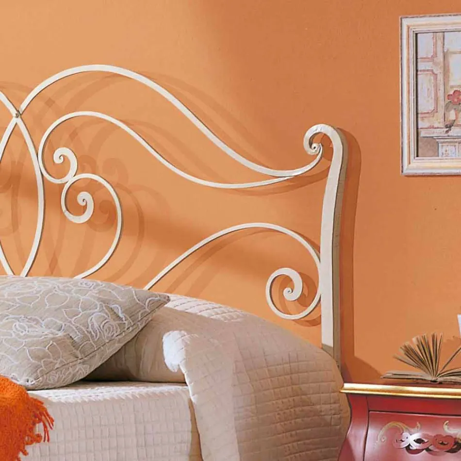 lit double de fer solide conception Allie, made in Italy Viadurini