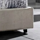 Lit double au design moderne avec tête de lit plissée ou matelassée - Alano Viadurini