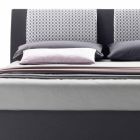 Lit double de luxe avec boîte en tissu bicolore fabriqué en Italie - Gagia Viadurini