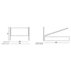 Lit double rembourré avec 2 tables de chevet et matelas fabriqué en Italie - Aaron Viadurini