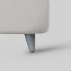 Lit double rembourré avec 2 tables de chevet et matelas fabriqué en Italie - Aaron Viadurini