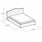 lit double rembourré avec boîte de rangement 160x190 / 200cm Leone Viadurini