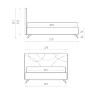 Lit double rembourré avec coffre de rangement Made in Italy - Tournesol Viadurini